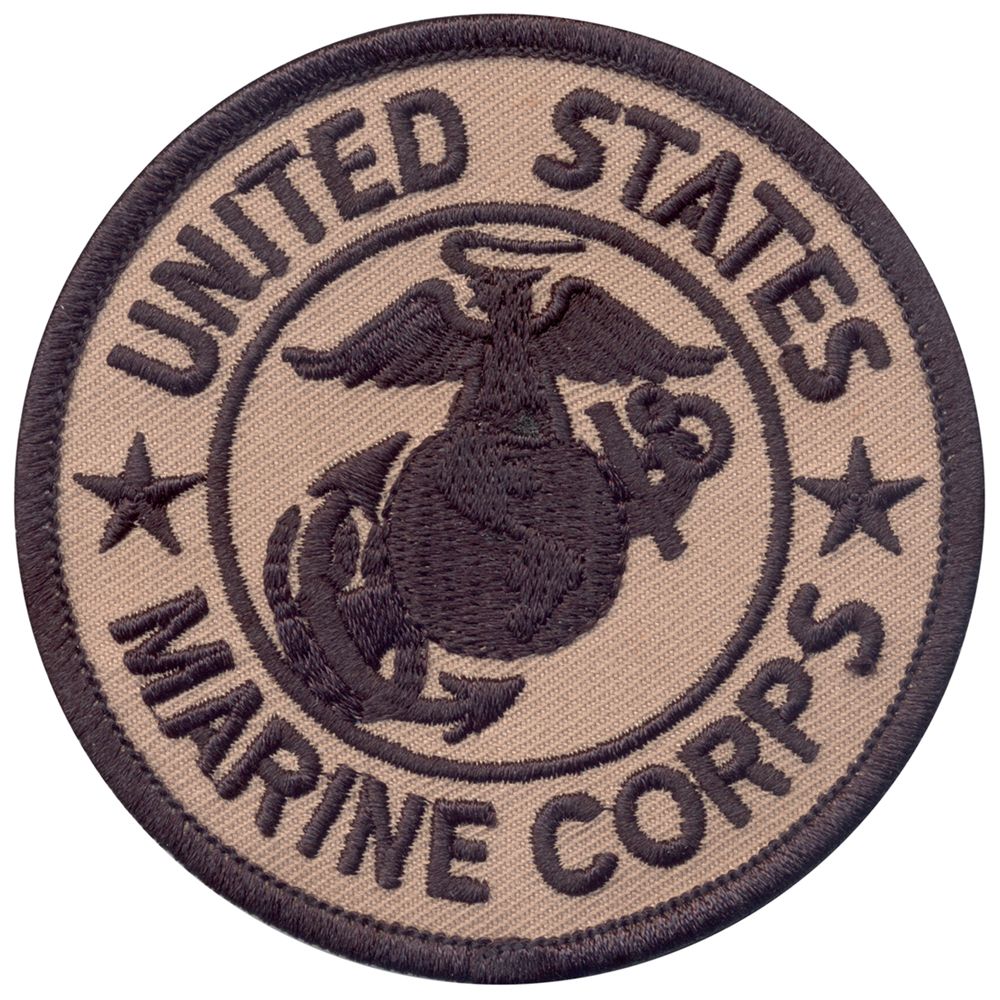 Marine Corps Patch With 3 Inch Hook and Loop