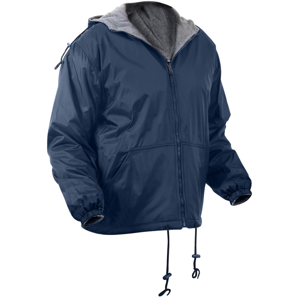 mens reversible lined jacket with hood