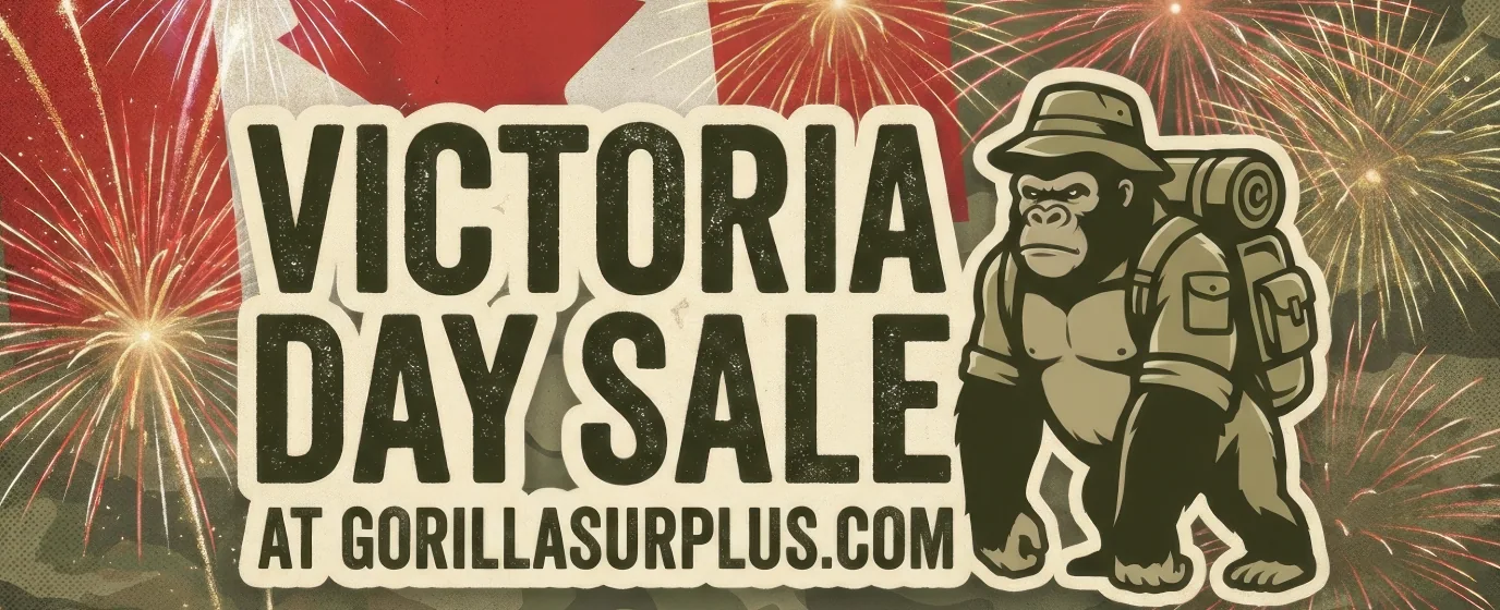 Gorilla Surplus military gear display — shop featured products